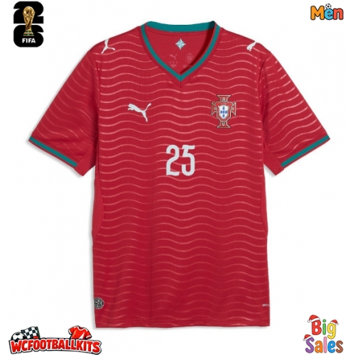 Portugal Nuno Mendes #25 Replica Home Stadium Shirt World Cup 2026 Short Sleeve